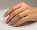 انگشتر مستطیلی گوی دار (0.72)